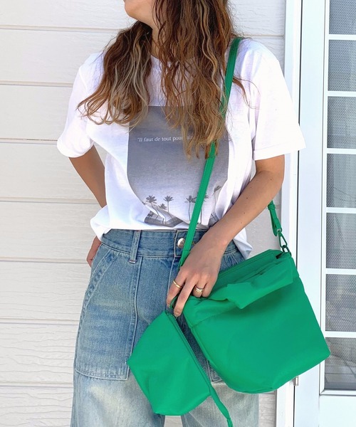 Q（キュー）の「sunrise T（Tシャツ/カットソー・レディース・ホワイト/ライトグレー・MEDIUM）」の2枚目の写真