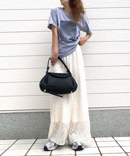 Q（キュー）の「sunrise T（Tシャツ/カットソー・レディース・ホワイト/ライトグレー・MEDIUM）」の20枚目の写真