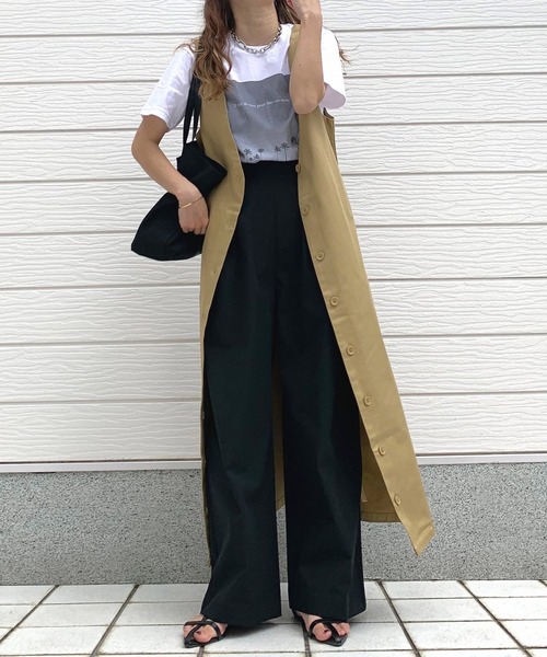 Q（キュー）の「sunrise T（Tシャツ/カットソー・レディース・ホワイト/ライトグレー・MEDIUM）」の17枚目の写真