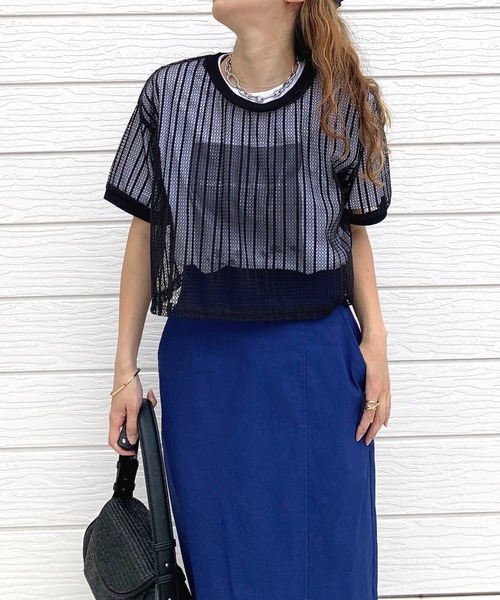 Q（キュー）の「sunrise T（Tシャツ/カットソー・レディース・ホワイト/ライトグレー・MEDIUM）」の16枚目の写真