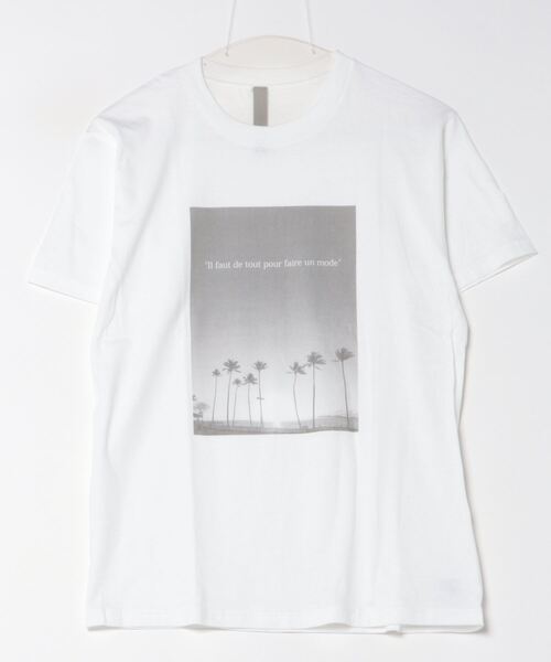 Q（キュー）の「sunrise T（Tシャツ/カットソー・レディース・ホワイト/ライトグレー・MEDIUM）」の4枚目の写真