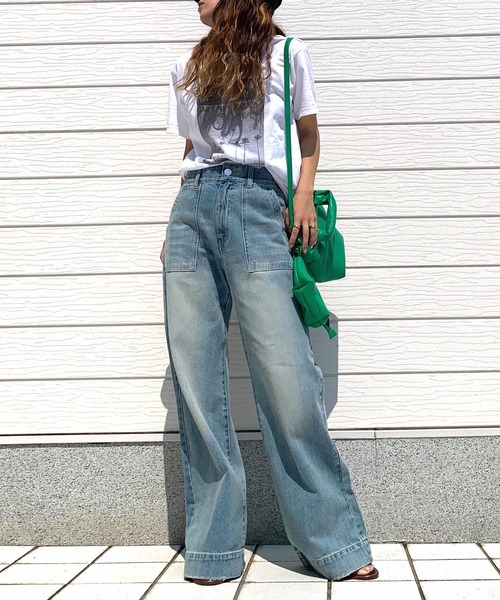 Q（キュー）の「sunrise T（Tシャツ/カットソー・レディース・ホワイト/ライトグレー・MEDIUM）」の6枚目の写真