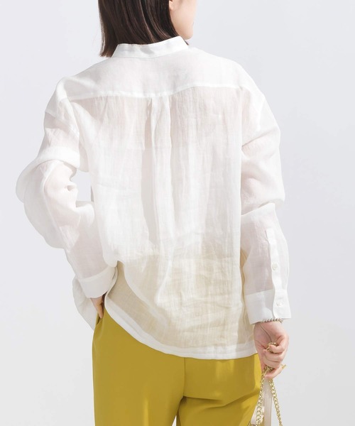 PICCIN（ピッチン）の「リネンドロストシャツ（シャツ/ブラウス・レディース・オフホワイト/ライトグレー/オリーブ/ブルー・M）」の22枚目の写真