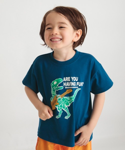Tシャツ・カットソー [THE CHILDHOOD ] The Childhood  Tee 体温で色が変わる】恐竜プリント半袖Tシャツ（Tシャツ