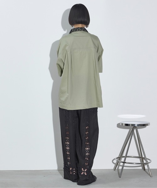 THE YOn(ザヨン)の「クロシェアクセントリネンイージーパンツ(その他パンツ・レディース・オフホワイト/ブラック・FREE)」の4枚目の写真