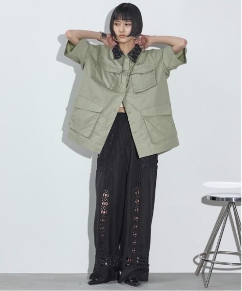 THE YOn(ザヨン)の「クロシェアクセントリネンイージーパンツ(その他パンツ・レディース・オフホワイト/ブラック・FREE)」の7枚目の写真