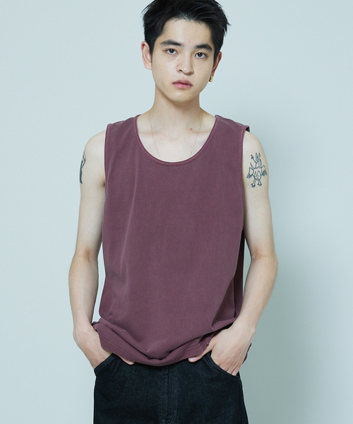 SHELTECH（シェルテック）の「SHELTECH × JOURNAL STANDARD / 別注 ピグメント タンクトップ（タンクトップ・メンズ・ライトグレー/タン/ボルドー/ブラック・MEDIUM/LARGE）」の16枚目の写真