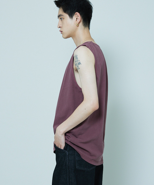 SHELTECH（シェルテック）の「SHELTECH × JOURNAL STANDARD / 別注 ピグメント タンクトップ（タンクトップ・メンズ・ライトグレー/タン/ボルドー/ブラック・MEDIUM/LARGE）」の18枚目の写真