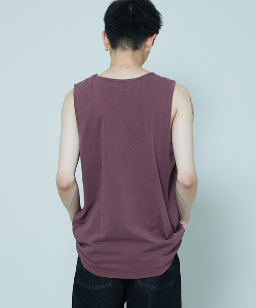 SHELTECH（シェルテック）の「SHELTECH × JOURNAL STANDARD / 別注 ピグメント タンクトップ（タンクトップ・メンズ・ライトグレー/タン/ボルドー/ブラック・MEDIUM/LARGE）」の8枚目の写真