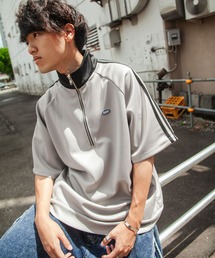 UNCORD（アンコード）の「【UNCORD】 half zip oversize half sleeve track jacket / ハーフジップ オーバーサイズ ハーフスリーブ カットソー（Tシャツ/カットソー）」