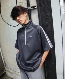 UNCORD（アンコード）の「【UNCORD】 half zip oversize half sleeve track jacket / ハーフジップ オーバーサイズ ハーフスリーブ カットソー（Tシャツ/カットソー）」