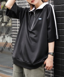 UNCORD（アンコード）の「【UNCORD】 half zip oversize half sleeve track jacket / ハーフジップ オーバーサイズ ハーフスリーブ カットソー（Tシャツ/カットソー）」
