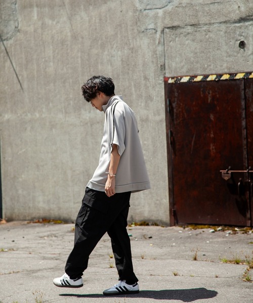 UNCORD（アンコード）の「【UNCORD】 half zip oversize half sleeve track jacket / ハーフジップ オーバーサイズ ハーフスリーブ カットソー（Tシャツ/カットソー・メンズ・ブラック×ホワイト/グレー系1/チャコール/ブラック/ホワイト×ブラック/オフホワイト/グレー/グレー系・MEDIUM/LARGE/X-LARGE）」の13枚目の写真