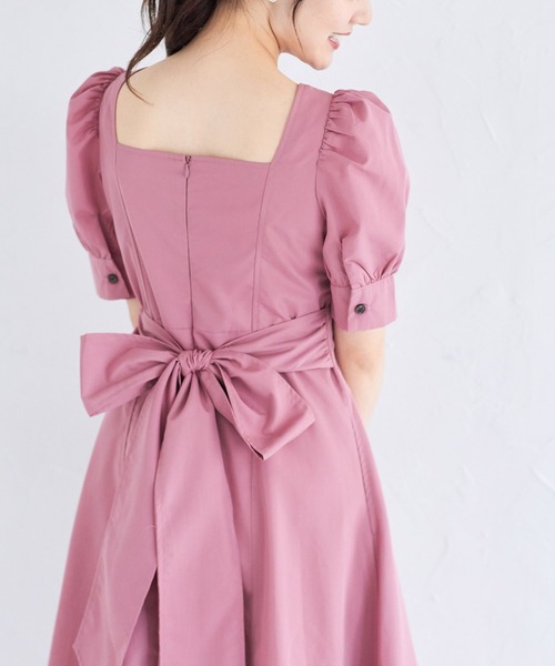 tocco closet 後ろリボンウエストタックワンピース　早い者勝ち トッコクローゼット tocco closet 後ろリボン付きウエストタック