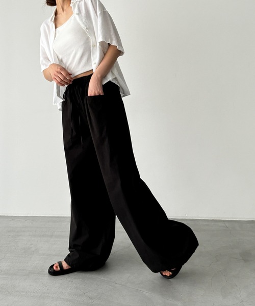 CANAL JEAN（キャナルジーン）の「El mar　コットンキャミSETUP（セットアップ・レディース・ベージュ/ブラック・ONE SIZE）」の6枚目の写真