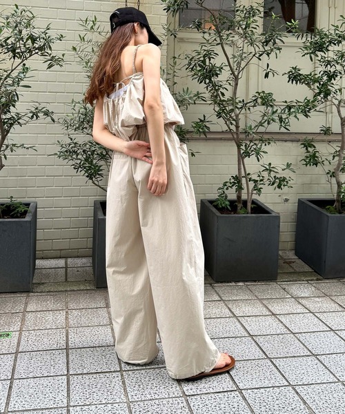 CANAL JEAN（キャナルジーン）の「El mar　コットンキャミSETUP（セットアップ・レディース・ベージュ/ブラック・ONE SIZE）」の9枚目の写真