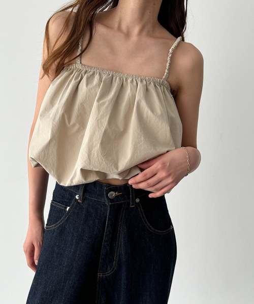 CANAL JEAN（キャナルジーン）の「El mar　コットンキャミSETUP（セットアップ・レディース・ベージュ/ブラック・ONE SIZE）」の10枚目の写真