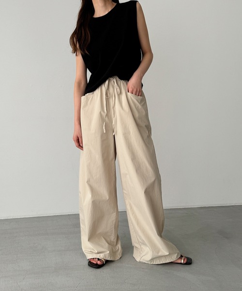 CANAL JEAN（キャナルジーン）の「El mar　コットンキャミSETUP（セットアップ・レディース・ベージュ/ブラック・ONE SIZE）」の12枚目の写真