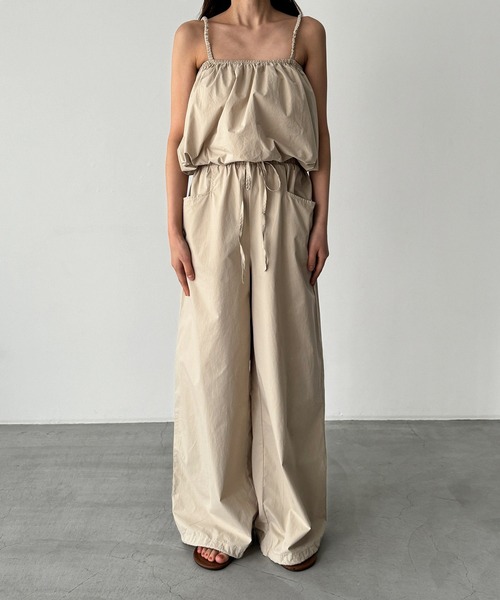 CANAL JEAN（キャナルジーン）の「El mar　コットンキャミSETUP（セットアップ・レディース・ベージュ/ブラック・ONE SIZE）」の14枚目の写真