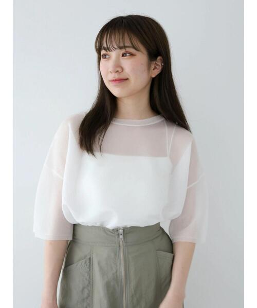 Green Parks(グリーンパークス)の「シアーきらきらニットプルオーバー(ニット/セーター・レディース・パープル/グレー/オフホワイト/オレンジ・FREE)」の8枚目の写真