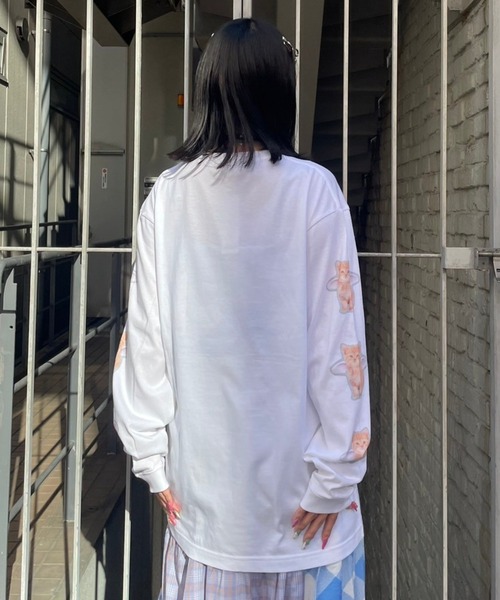 Candy Stripper（キャンディストリッパー）の「ANGEL KITTEN L/S Tシャツ（Tシャツ/カットソー・レディース・レッド/オフホワイト/ブラック・2）」の10枚目の写真