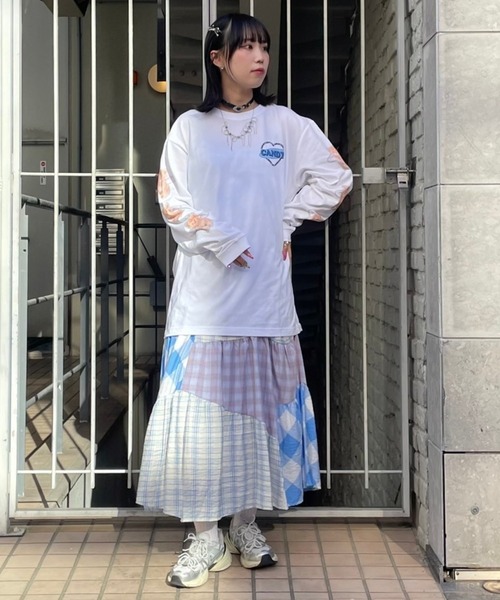 Candy Stripper（キャンディストリッパー）の「ANGEL KITTEN L/S Tシャツ（Tシャツ/カットソー・レディース・レッド/オフホワイト/ブラック・2）」の4枚目の写真