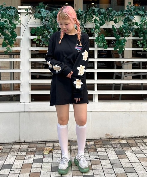 Candy Stripper（キャンディストリッパー）の「ANGEL KITTEN L/S Tシャツ（Tシャツ/カットソー・レディース・レッド/オフホワイト/ブラック・2）」の15枚目の写真