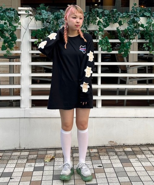 Candy Stripper（キャンディストリッパー）の「ANGEL KITTEN L/S Tシャツ（Tシャツ/カットソー・レディース・レッド/オフホワイト/ブラック・2）」の14枚目の写真