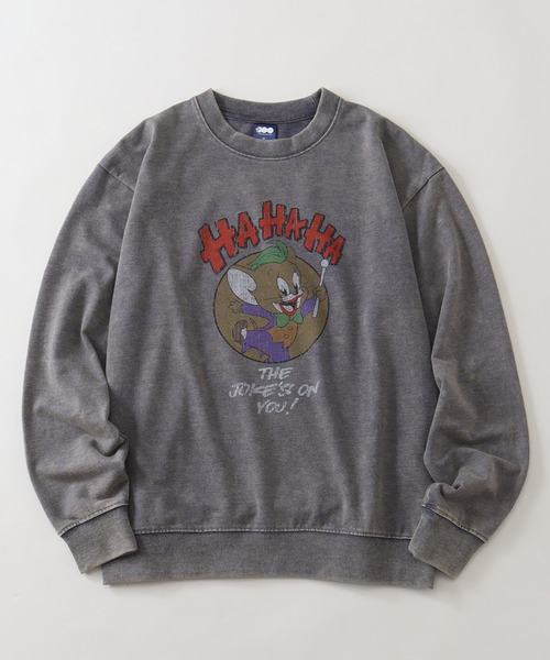 Tom&Jerry(トムアンドジェリー)の「【Tom & Jerry/トム & ジェリー】 ミニ裏毛 デニム ブリーチ加工 スーパーマン&バットマン コラボ スウェット トレーナー(スウェット・メンズ・ネイビー系1/ブルー系1/ブルー系/ネイビー系・LL/M/L)」の11枚目の写真