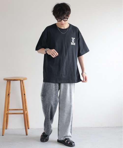 REmastered】リメイクライク/切り替えデニムワイドパンツ