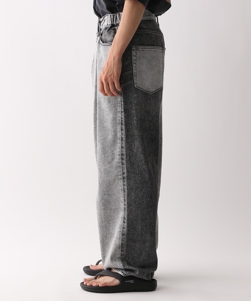 REmastered（リマスタード）の「【REmastered】リメイクライク/切り替えデニムワイドパンツ（デニムパンツ・メンズ・グレー/ブルー・MEDIUM/LARGE）」の19枚目の写真