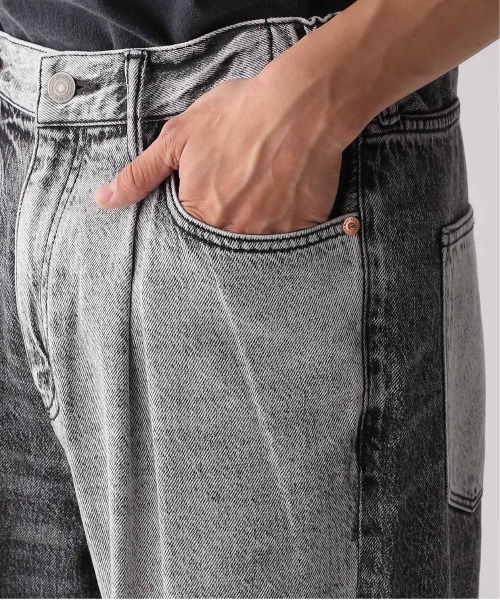 REmastered（リマスタード）の「【REmastered】リメイクライク/切り替えデニムワイドパンツ（デニムパンツ・メンズ・グレー/ブルー・MEDIUM/LARGE）」の14枚目の写真