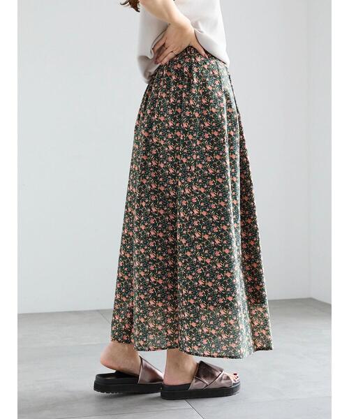 Te chichi(テチチ)の「フラワープリントコットンローンスカート(セットアップ可)(スカート・レディース・マスタード/ブラック・F)」の17枚目の写真