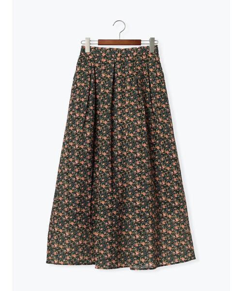 Te chichi(テチチ)の「フラワープリントコットンローンスカート(セットアップ可)(スカート・レディース・マスタード/ブラック・F)」の10枚目の写真