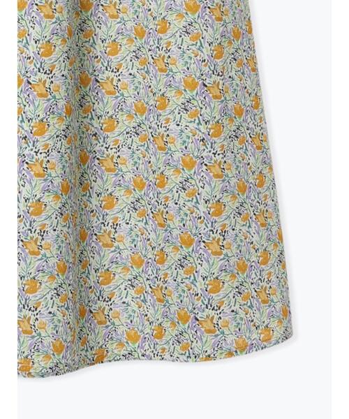 Te chichi(テチチ)の「フラワープリントコットンローンスカート(セットアップ可)(スカート・レディース・マスタード/ブラック・F)」の5枚目の写真