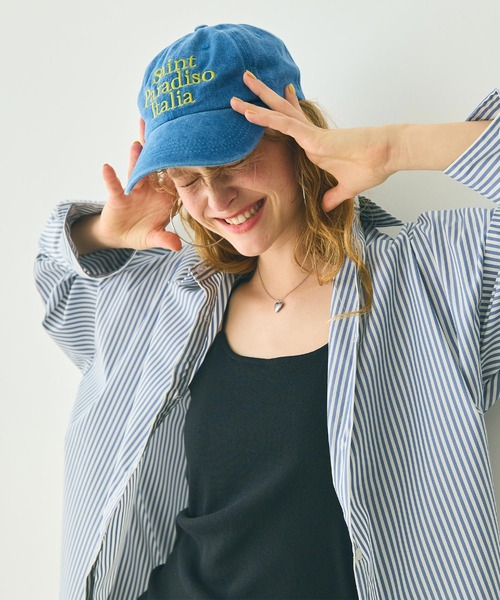 coca（coca）（コカ）の「ロゴ刺繍キャップ（キャップ・レディース・ブルー/アイボリー・ONE SIZE）」の14枚目の写真