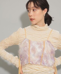 Ray BEAMS | プリント フリンジ ビスチェ(キャミソール)