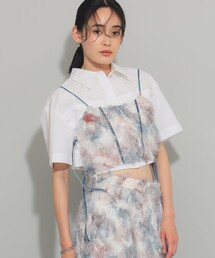 Ray BEAMS | Ray BEAMS / プリント フリンジ ビスチェ(キャミソール)