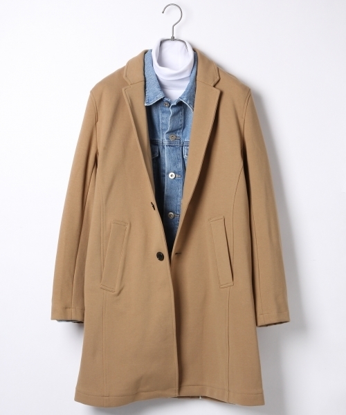 RAGEBLUE（レイジブルー）の「カットチェスターコート/566619（チェスターコート・メンズ・ネイビー/キャメル/その他1/ベージュ・MEDIUM/LARGE）」の2枚目の写真