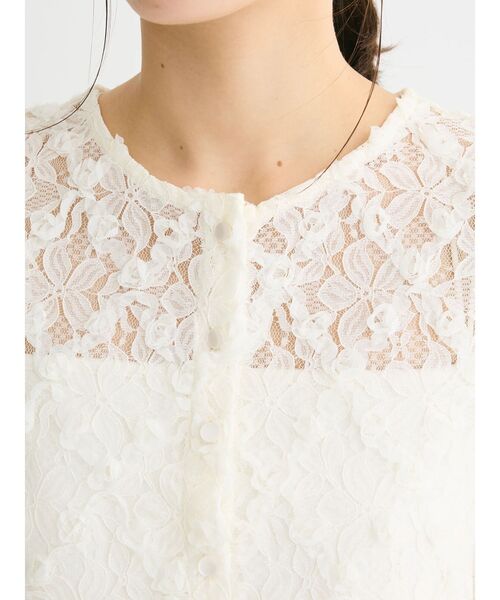 Sugar spoon(シュガースプーン)の「・SUGAR SPOON フラワーレースカーディガン(カーディガン/ボレロ・レディース・オフホワイト/ブラック/グレイッシュベージュ・FREE)」の5枚目の写真