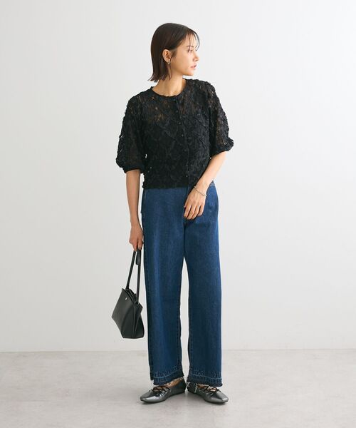 Sugar spoon(シュガースプーン)の「・SUGAR SPOON フラワーレースカーディガン(カーディガン/ボレロ・レディース・オフホワイト/ブラック/グレイッシュベージュ・FREE)」の12枚目の写真