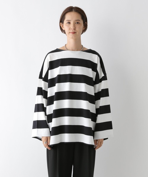 セール】袖ワイドボーダープルオーバー 131549（Tシャツ