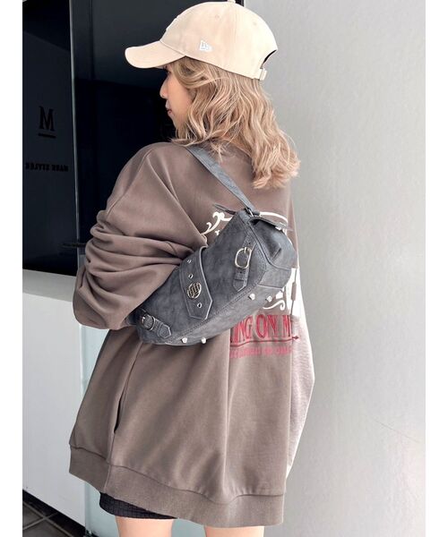 GYDA（ジェイダ）の「パターンフェイクレザーベルトBAG（ショルダーバッグ・レディース・カーキ/ベージュ/チャコールグレー・FREE）」の17枚目の写真