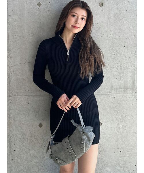 GYDA（ジェイダ）の「パターンフェイクレザーベルトBAG（ショルダーバッグ・レディース・カーキ/ベージュ/チャコールグレー・FREE）」の7枚目の写真