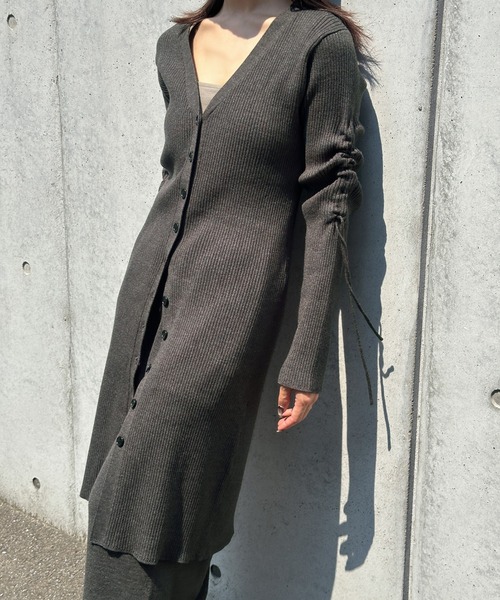 select MOCA（セレクトモカ）の「【洗える】ワイドストレートニットパンツ（スラックス・レディース・チャコール/ベージュ/ブラック・SMALL/MEDIUM/LARGE）」の8枚目の写真