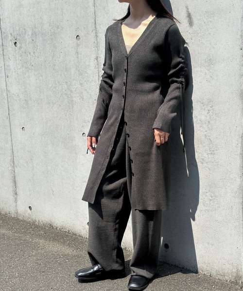 select MOCA（セレクトモカ）の「【洗える】ワイドストレートニットパンツ（スラックス・レディース・チャコール/ベージュ/ブラック・SMALL/MEDIUM/LARGE）」の22枚目の写真