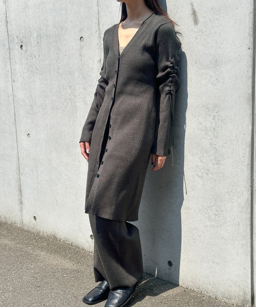 select MOCA（セレクトモカ）の「【洗える】ワイドストレートニットパンツ（スラックス・レディース・チャコール/ベージュ/ブラック・SMALL/MEDIUM/LARGE）」の7枚目の写真