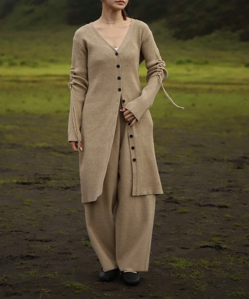 select MOCA（セレクトモカ）の「【洗える】ワイドストレートニットパンツ（スラックス・レディース・チャコール/ベージュ/ブラック・SMALL/MEDIUM/LARGE）」の12枚目の写真