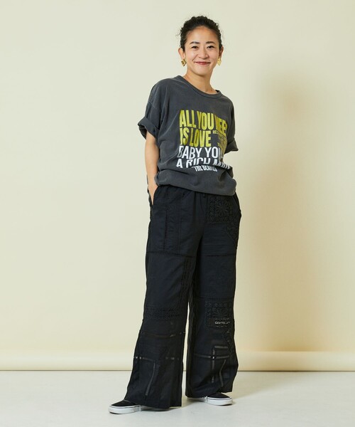 値引き美品【Freada】総柄パッチワークパンツ Freada（フリーダ）の「Freada/フリーダ 総柄パッチワークパンツ