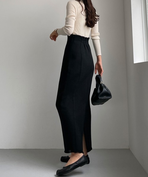 Louere(ルエレ)の「ツイードハイウエストペンシルスカート(スカート・レディース・ネイビー/モカ/ブラウン/アイボリー/ブラック・SMALL/MEDIUM/LARGE/X-LARGE)」の9枚目の写真